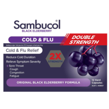 Sambucol Cold &amp; Flu Double Strength 12 Capsules - £70.50 GBP