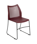 HERCULES Series 661 lb. Capacity Burgundy Stack Chair with Air-Vent Back and Bla - $107.00