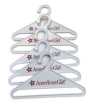 American Girl Doll Clothes Hangers Set Of 5 White Plastic Durable - $9.60