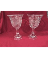 Crystal Compote Stemmed Bowl Oversized Goblet 9&quot; Tall, Two Table Centerp... - $19.80