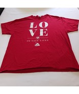 Fruit of the Loom Love To Save Lives Men's Red Cotton T-Shirt Short Slee... - $11.08