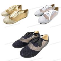 Women's Oxfords Rhinestones Lace Up Mesh Detail Lace Flats Casual Bootie... - $15.21+