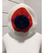 Vintage English Village Women Knitted Pom Pom Beret Winter Hat - £15.80 GBP