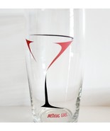 Anything Goes Glass Tall Drinkware 6.5&quot; Large Tumbler Red Black HGS2A - $27.32 CAD