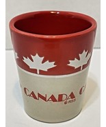 Canada Souvenir Shot Glass Red White Cream 2.5 Inches RSS - £4.98 GBP