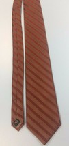 Calvin Klein Men’s Neck Tie Orangish Brown Striped TI1 - £6.25 GBP