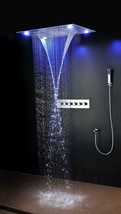 Cascada Luxurious Recessed 23&quot; x 31&quot; LED Shower System 4 Types, remote control - £1,774.13 GBP