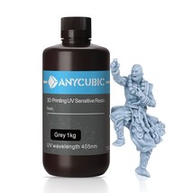 Grey 1Kg Anycubic 3D Printer Resin, High Precision Fast Curing Uv Photopolymer - £27.44 GBP