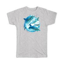 Dolphins Graphics : Gift T-Shirt Ocean Animal Nature Protection Cute For Kid Tee - £14.25 GBP