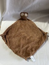 Angel Dear Brown Owl Lovey Plush Wizard Bird Security Blanket Travel Buddy Nap - £23.33 GBP