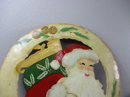 Vintage Christmas Santa Claus all metal Decoration Haiti rare - $39.59