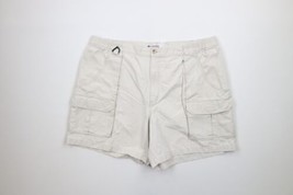 Vintage 90s Columbia Mens 42 Distressed Above Knee Cargo Shorts Beige Co... - $44.50