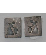 Vintage Sterling Silver Woman with Parasol Cuff Links Cufflinks Jewelry ... - $349.79 MXN