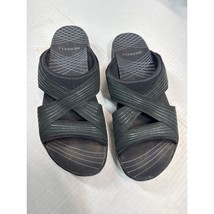 Merrell Black Criss Cross Leather Slip-On Sandals Womens Size 8 - $24.95