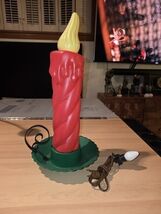 READ 15&quot; Red Green Yellow Lighted Christmas Candle Blow Mold Handle Drip... - $468.07 MXN