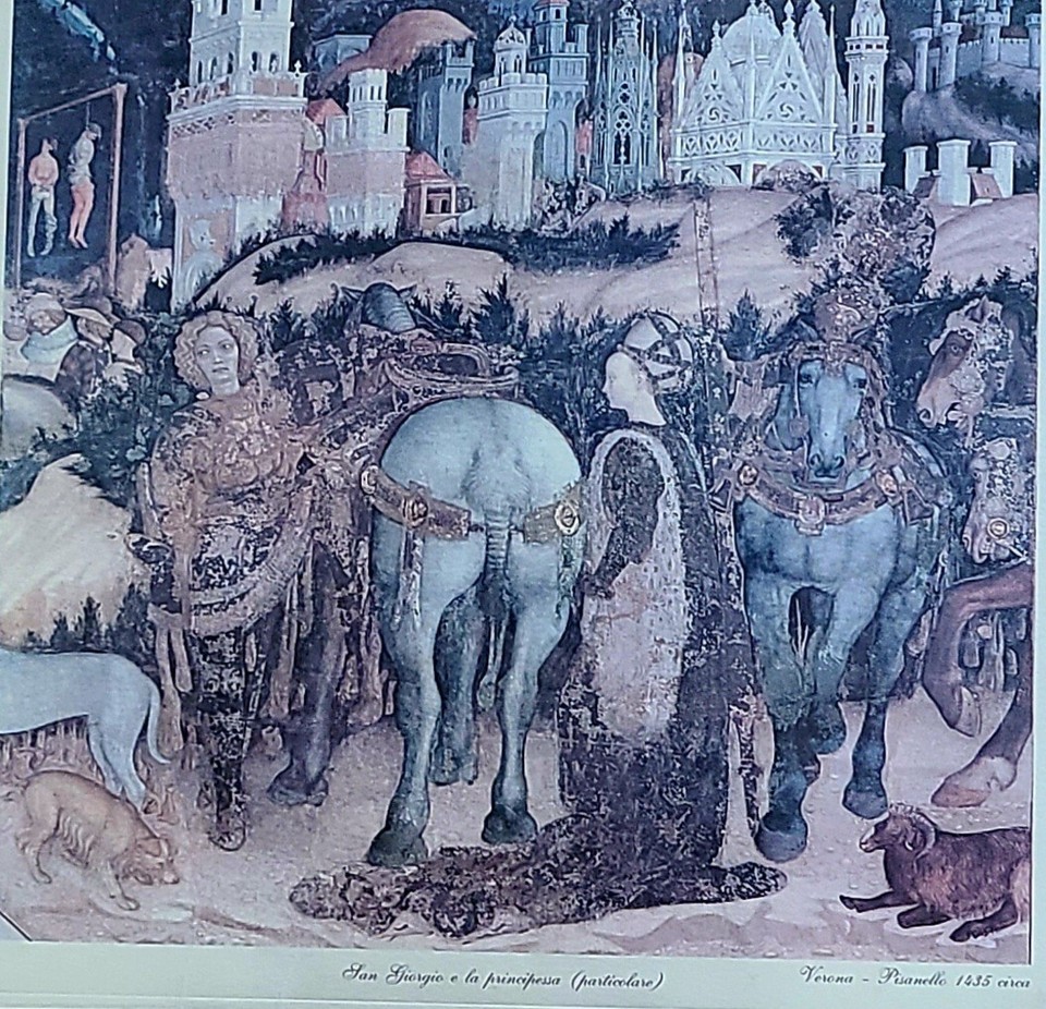 Art Print Verona San Anastasia Pisanello Saint George and the Princess RARE. Item image 2