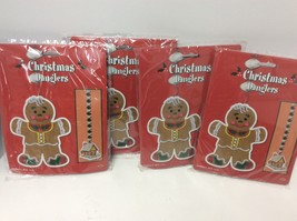 Lot Of 4 2pc Christmas Party Hanging Decoration Gingerbread Man &amp; House Danglers - £7.76 GBP