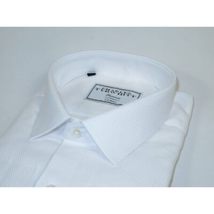 Men's Dress Shirt Charles TYRWHITT Turkey 100% Cotton CHT-16 White Pique image 5