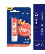 Nivea 24 hour Melt-in Moisture Caring Lip Balm, Peach Shine 4.8 g - £9.19 GBP