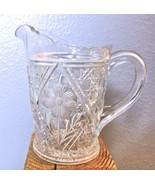 Vintage Pressed Glass Daisy  Creamer 5&quot; - £14.98 GBP