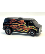 Vintage 1974 Hot Wheels Redline Black Super Van with Flames Hong Kong HK - $67.90 CAD