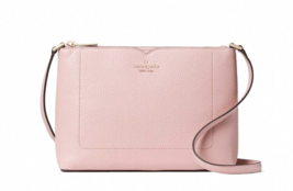 New Kate Spade Harlow Pebble Leather Crossbody Rose Smoke with Dust bag - £81.82 GBP
