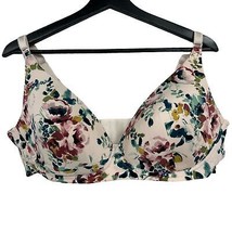 Torrid Floral Bra 40C wideside band microfiber knit wire free plunge womens - £23.35 GBP