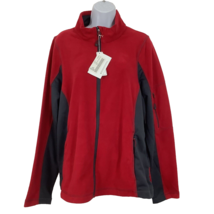 North End Womens Size XXL Class Red Ribbed Lightweight Jacket Audio Port Pockets - £18.30 GBP