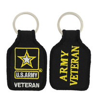 Army Us Army Veteran Embroidered Key Chain Key Ring 1.75 X 2.75 Inches - £4.50 GBP