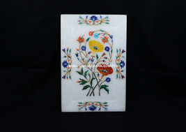 Marble Carrying Tray 9&quot;&quot;x6&quot;&quot; Multi Inlay Floral Stone Art...-
show origi... - $163.95