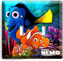 Finding Nemo Clown Fish Dory Sea Coral Reef Double Light Switch Wall Plate Oc EAN - £11.14 GBP