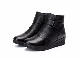 Snow boots shoes women genuine leather winter boots women boots warm plush winter shoes thumb200