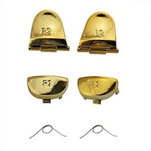 For PS4 Controller 1st Gen Replacement R1 L1 R2 L2 Gold Chrome Trigger B... - $7.98