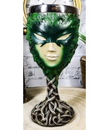 Ebros Woods Willow Forest Spirit Greenman Lady Wine Goblet Chalice Green... - $38.02 CAD