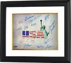 Olympic Winners signed 16x20 Photo Custom Framed (White USA) w/ 15 signa... - $299.00