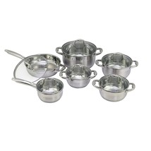 12 Piece Durable Stainless Steel Cookware Set - £112.61 GBP