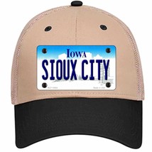 Sioux City Iowa Novelty Khaki Mesh License Plate Hat - £22.90 GBP