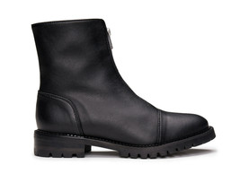 Vegan boot elegant zip-up ankle cap-toe smart minimalist confident breathable - £108.57 GBP