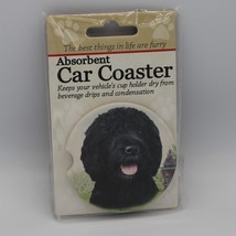 Super Absorbent Car Coaster - Dog - Labradoodle - Black - $5.44