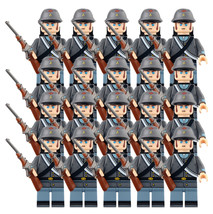 20pcs American Civil War The South Confederate Army Soldiers Minifigures Toys - £25.69 GBP
