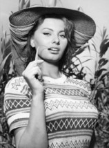 Sophia Loren sultry pose in tight sweater and sun hat 18x24 poster - £23.59 GBP
