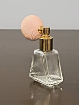 Vintage Pink Glass Perfume Bottle Spray Atomizer w/ Screw Top Opening PSJ - £15.78 GBP