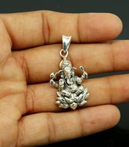 Stunning 925 sterling silver blessing lord Ganesha pendant/locket jewelr... - $39.59