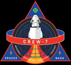 Human Space Flights SpaceX Crew-7 Crew Dragon Endurance USA Embroidered ... - £20.29 GBP+