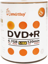 Smart Buy 200 Pack DVD+R 4.7Gb 16X Logo Blank Data Video Movie Recordable Disc, - £63.44 GBP
