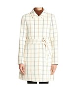 Theory Women&#39;s White Bozetta Checkered Plaid Wool Coat size L NWOT MSRP ... - £235.98 GBP