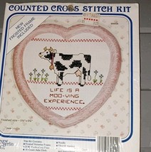 New Berlin Counted Framed Cross Stitch Kit Life is a Moo-ving Experience... - $10.00