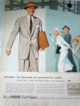 Pacific Craft Fabric Mohara Advertising Print Ad Art 1952 - $8.99