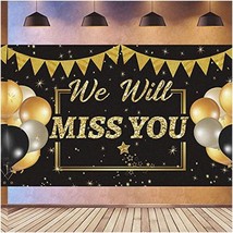 Farewell Fiesta: Elegant Black Gold Retirement &amp; Graduation Party Decorations - - £27.48 GBP