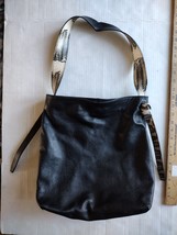 Dimoni Black Pebbled Leather Snakeskin Shoulder Strap Handbag Spain EUC - £35.50 GBP